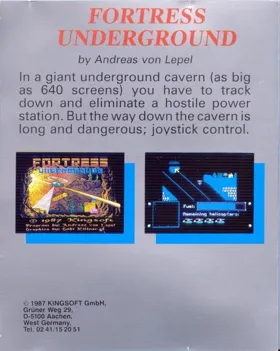 Fortress Underground box cover back